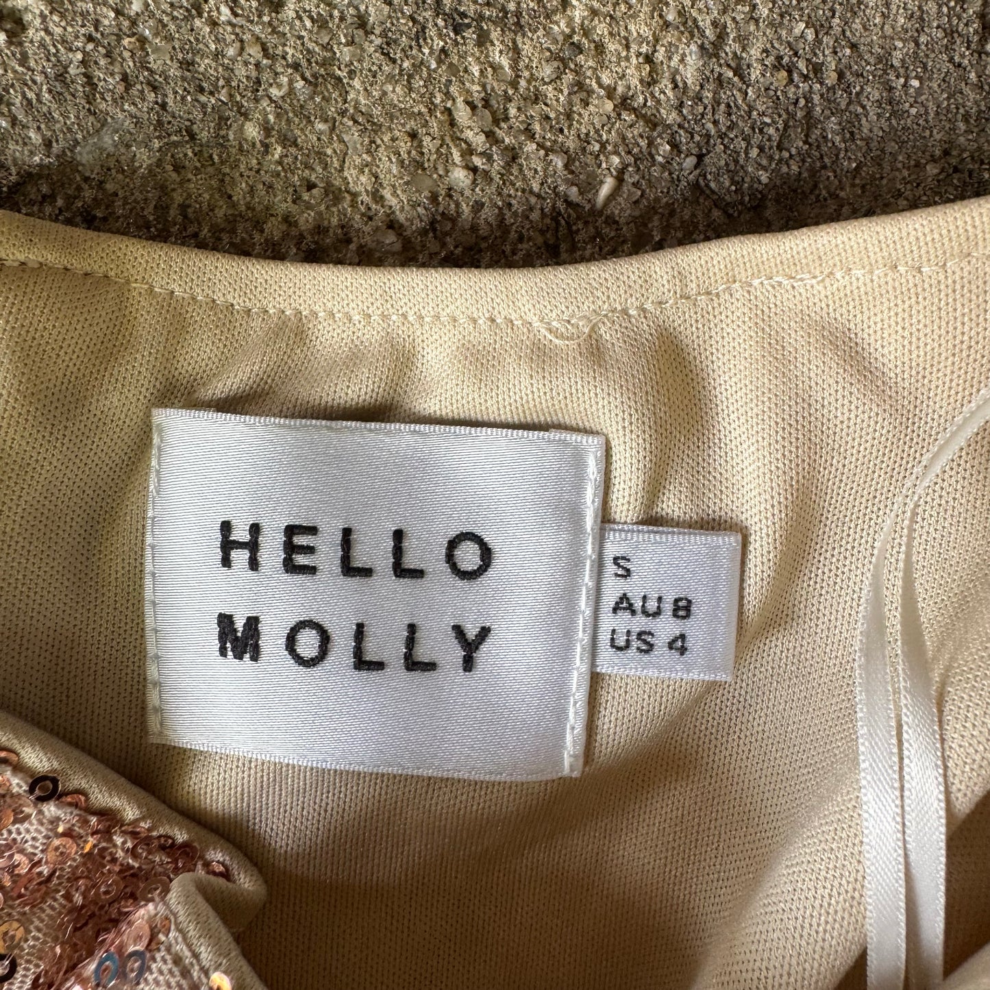 Hello Molly Stars Shining Bright Mini Dress Gold