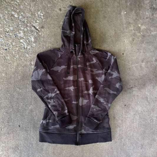Athleta Triumph Printed Hoodie Black Camo