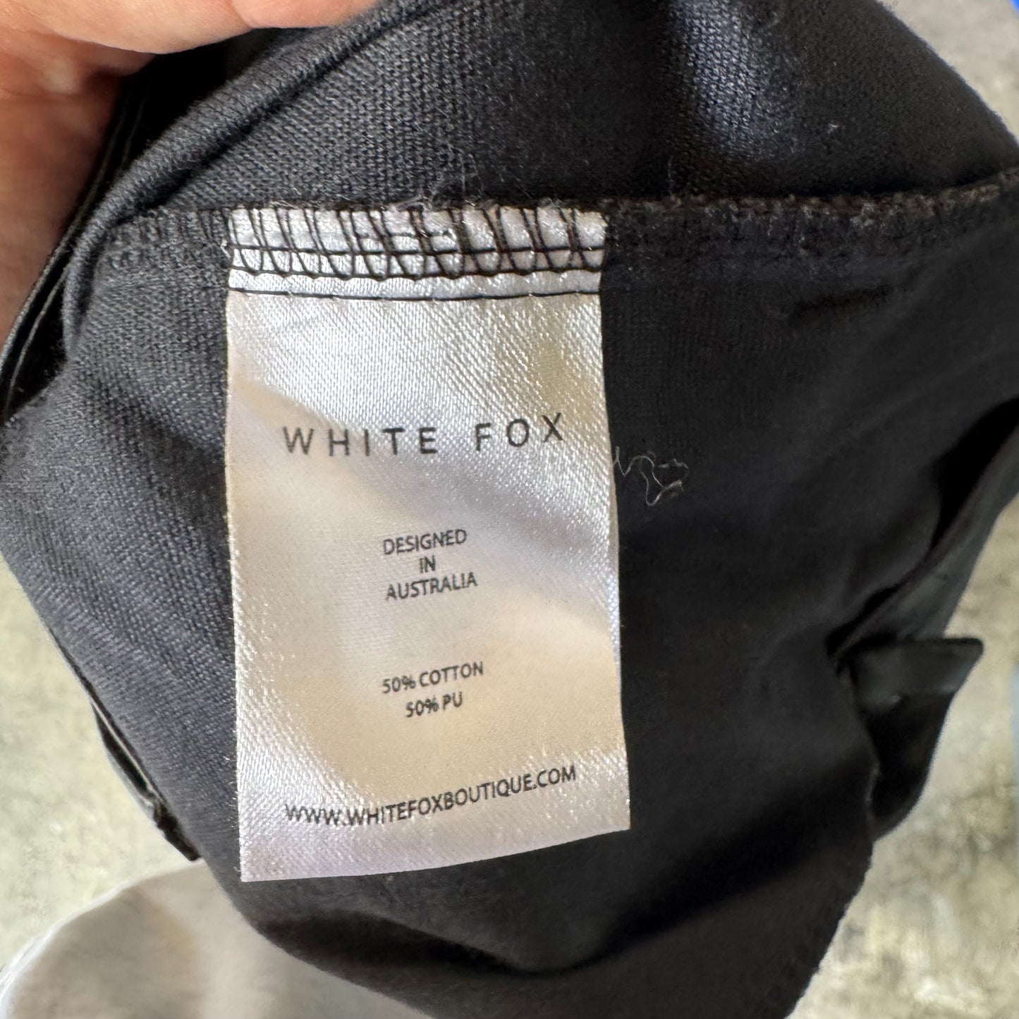 White Fox Leather Pants