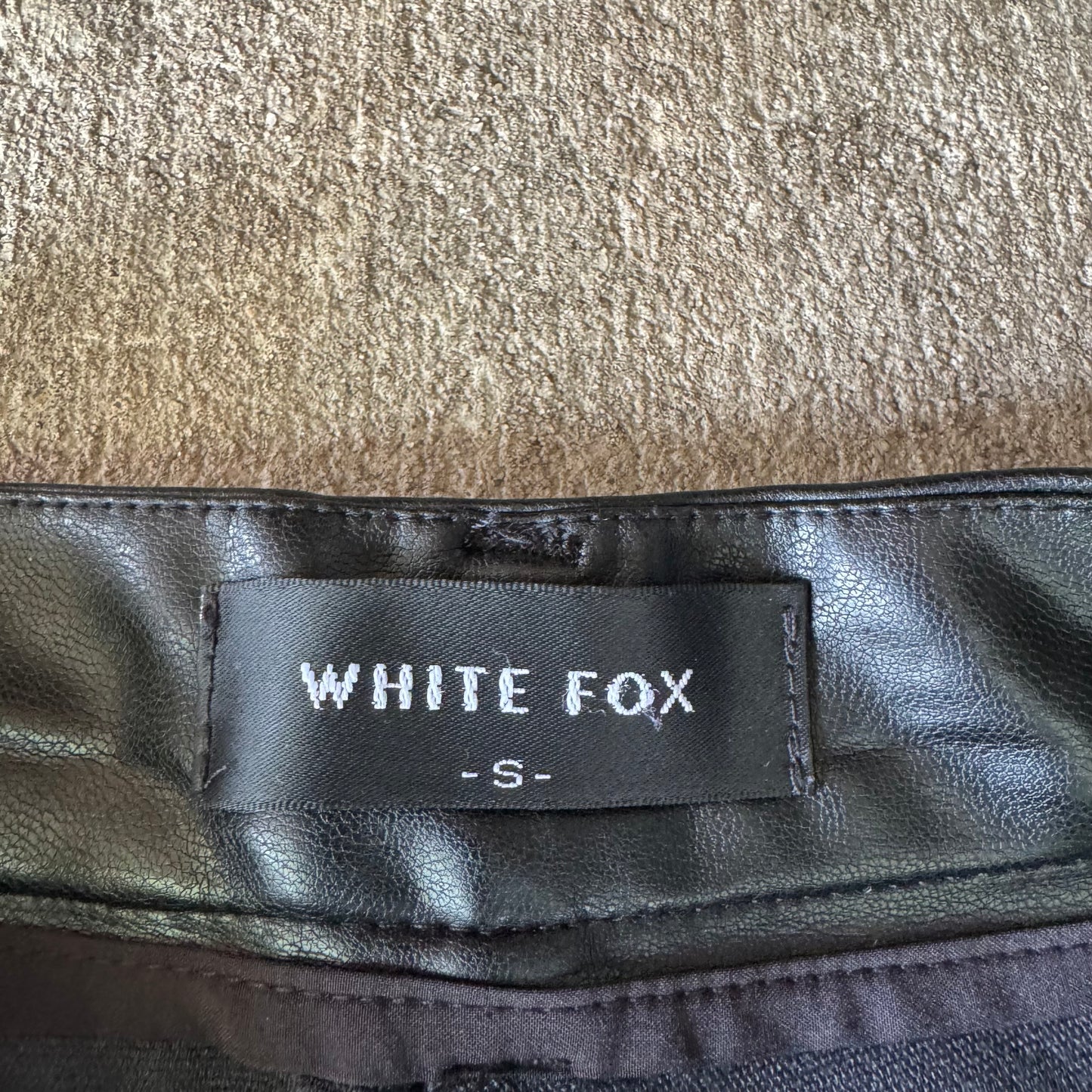 White Fox Leather Pants