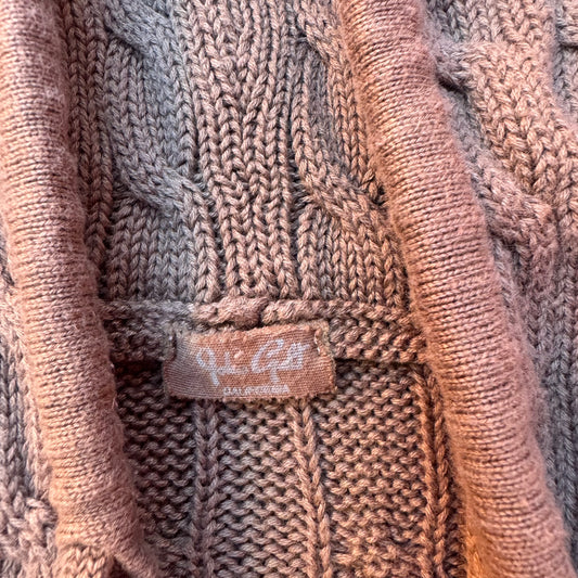 Brandy Melville Brown Crystal Knit Hoodie