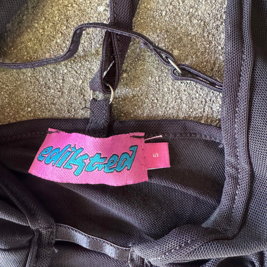 Edikted Alva Open Back Sheer Mesh Bodysuit