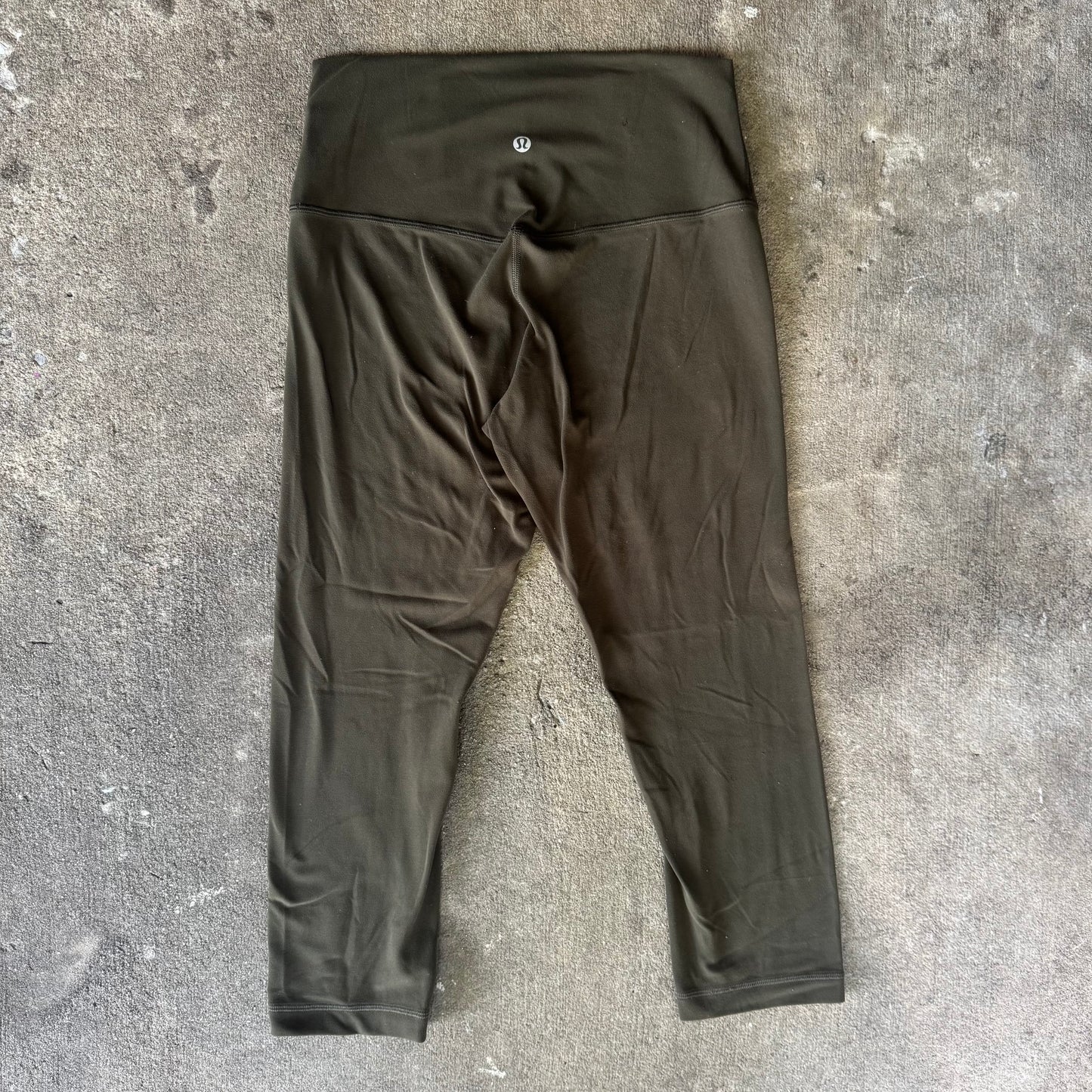 Army Green Lululemon Align Crop Leggings