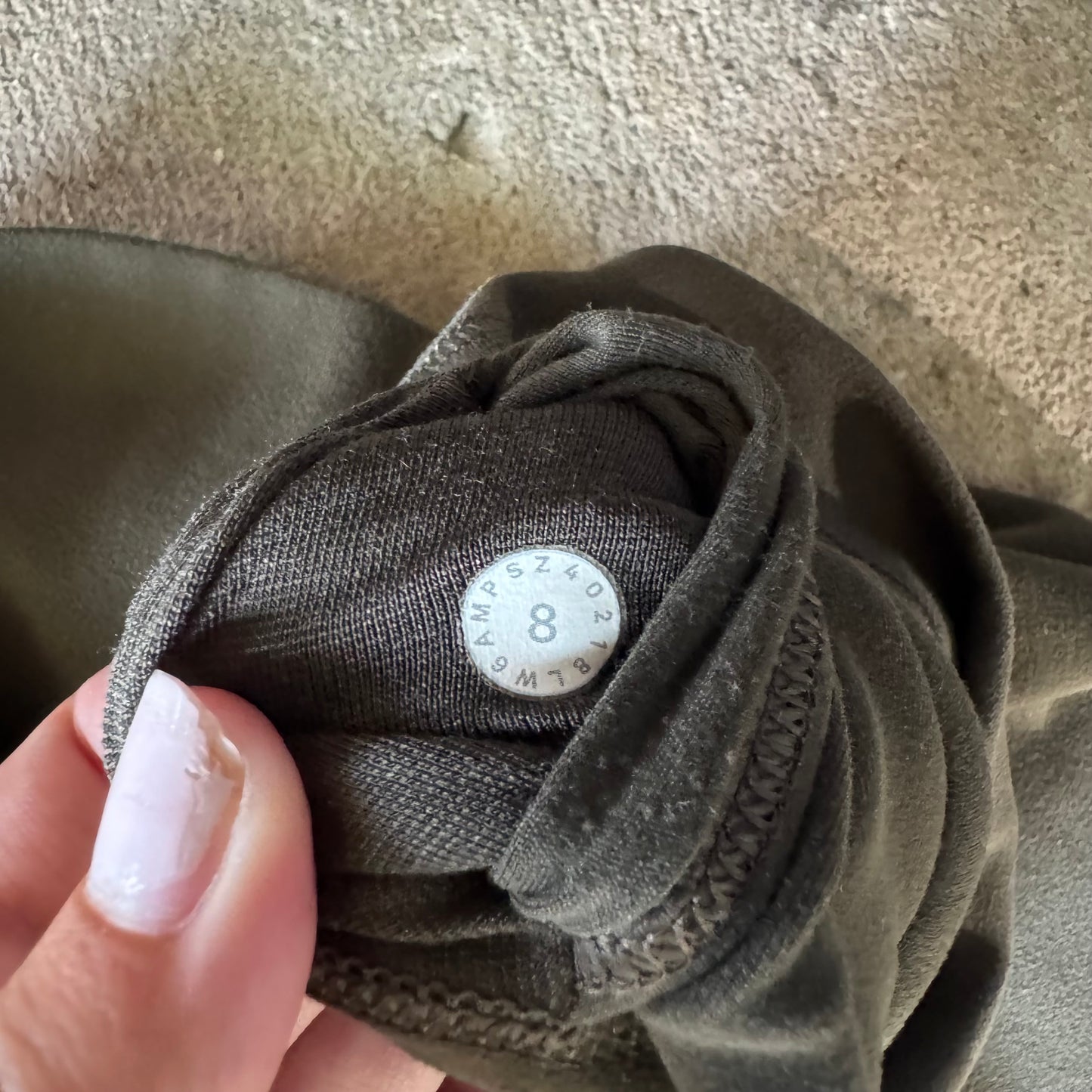 Army Green Lululemon Align Crop Leggings