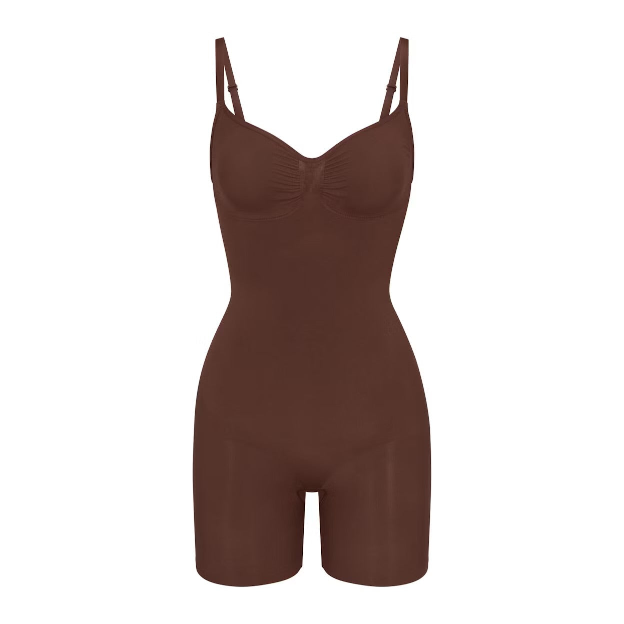Skims Seamless Sculpt Mid Thigh Bodysuit Cocoa