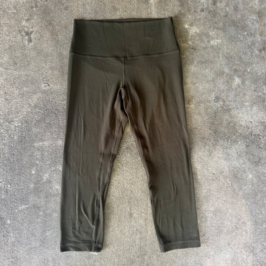 Army Green Lululemon Align Crop Leggings