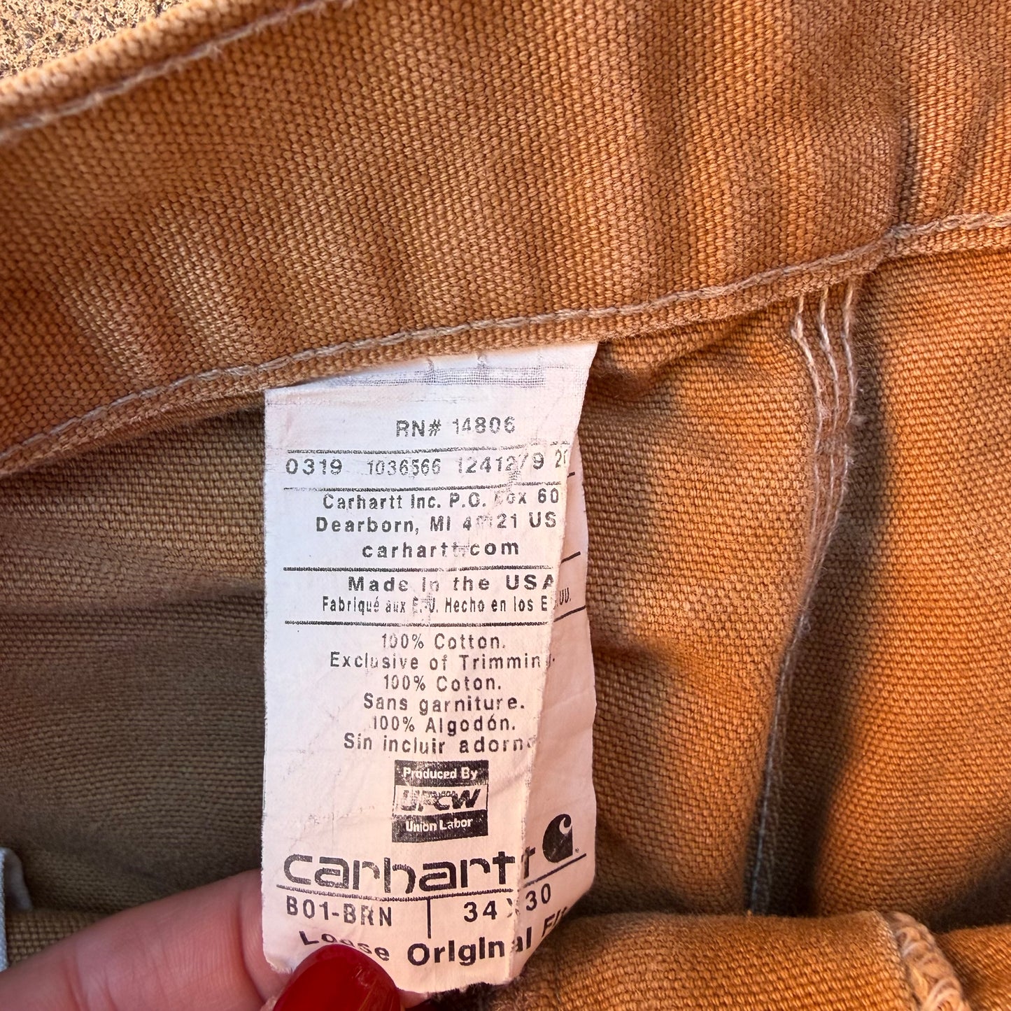 Vintage Tan Carhartt Double Knees