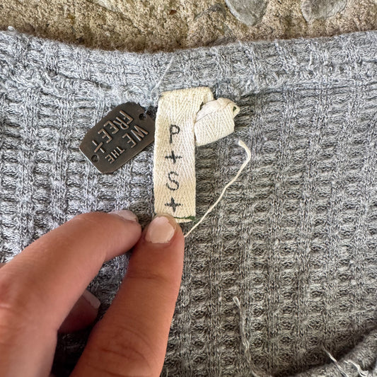 Free People Waffle Knit Long Sleeve
