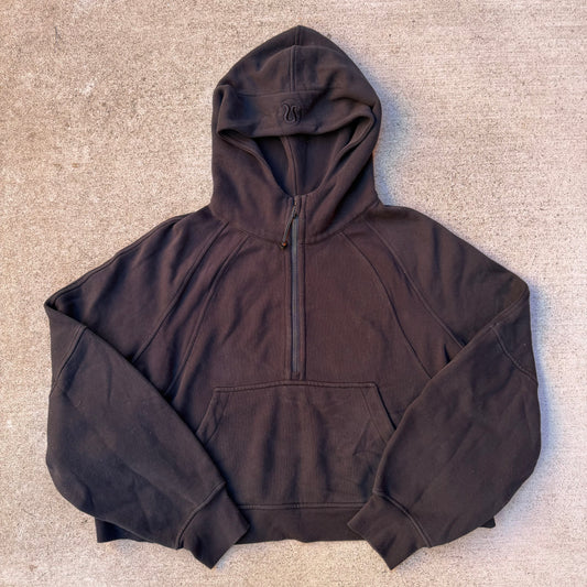 Black Lululemon Scuba Oversized Half-Zip Hoodie