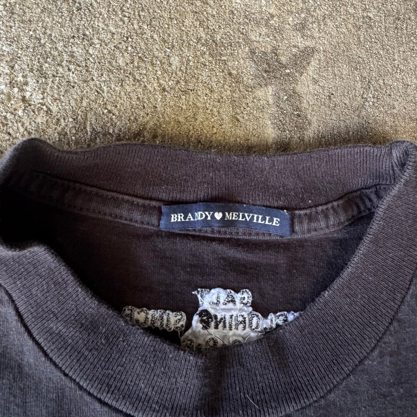 Brandy Melville Embroidered T-Shirt