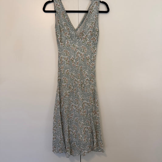 Vintage Floral Rouge Midi Dress