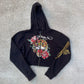 Ed Hardy Cropped Zip Up Hoodie