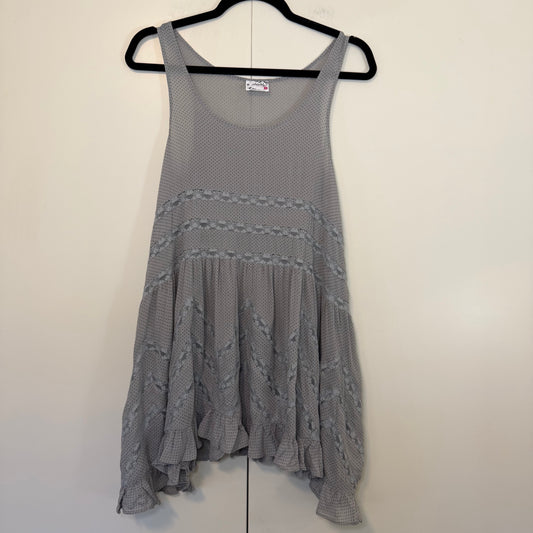 Free People Dot Voile & Lace Trapeze Slip Dress