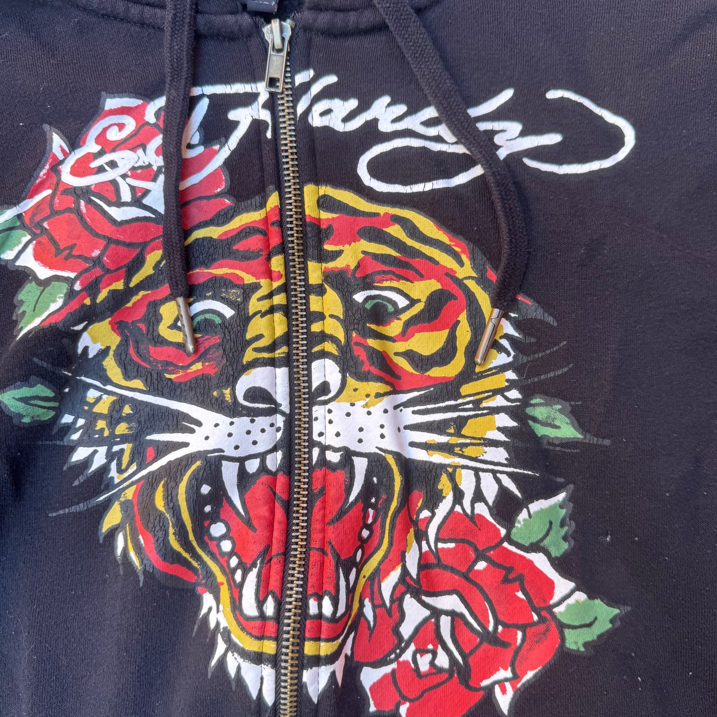 Ed Hardy Cropped Zip Up Hoodie