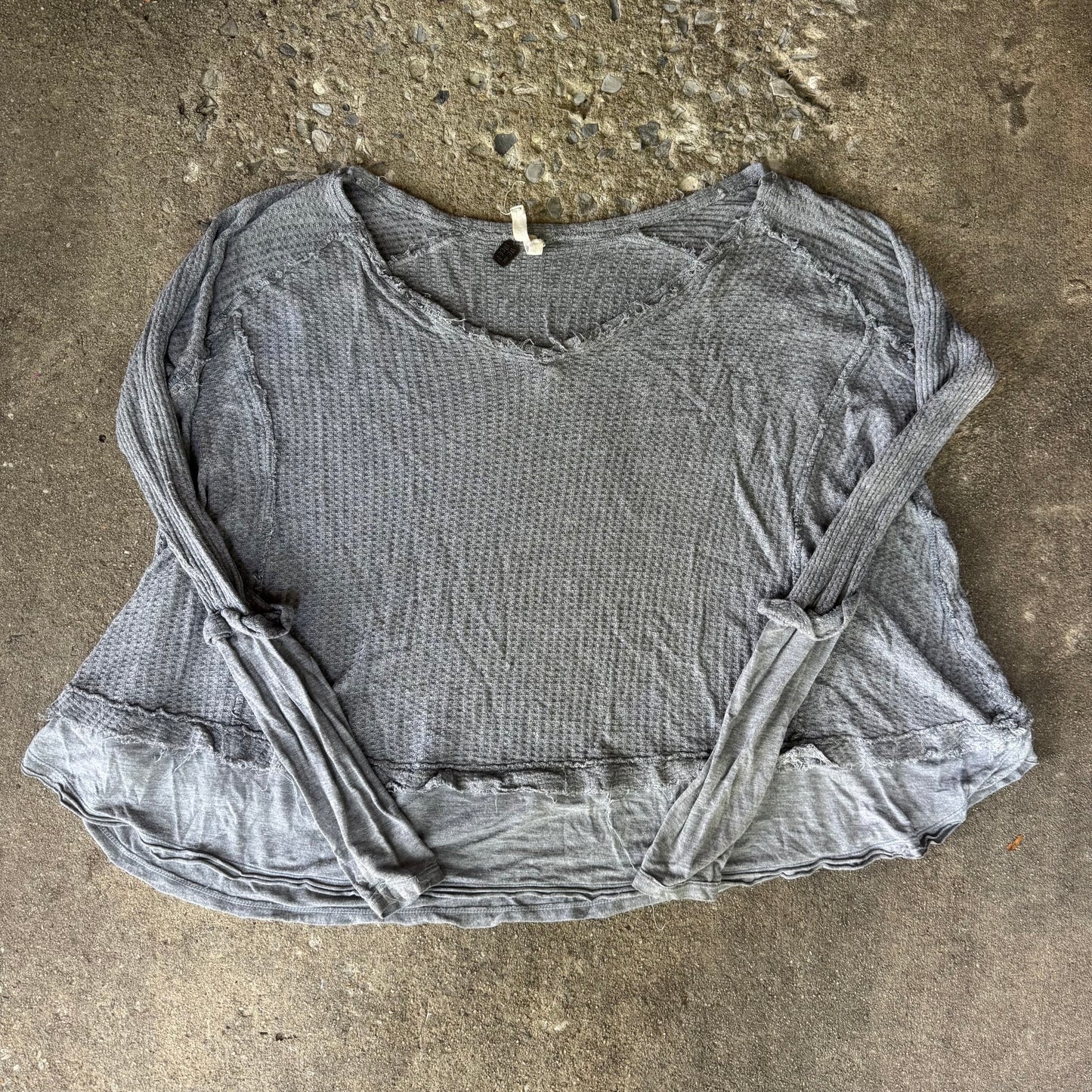 Free People Waffle Knit Long Sleeve