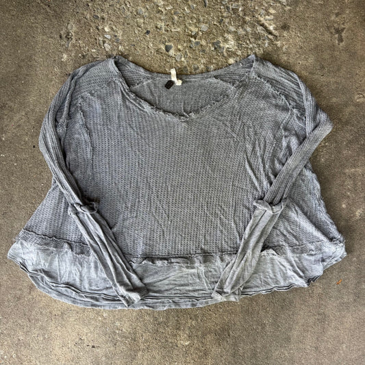 Free People Waffle Knit Long Sleeve