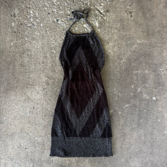 Y2K Sparkly Rampage Halter Dress