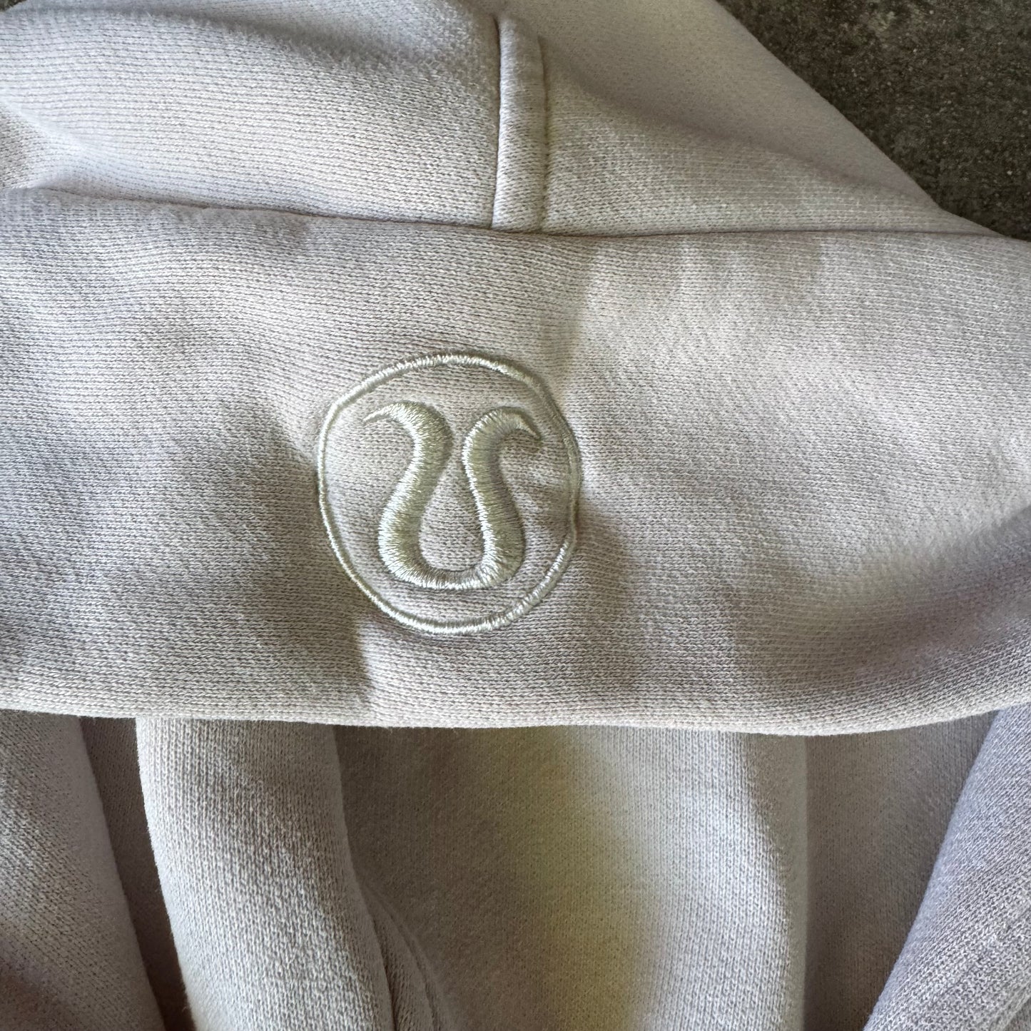 Cream Lululemon Scuba Oversized Half Zip Hoodie