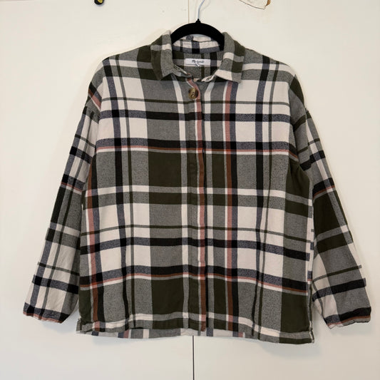 Madewell Bromley Green Flannel Button Down