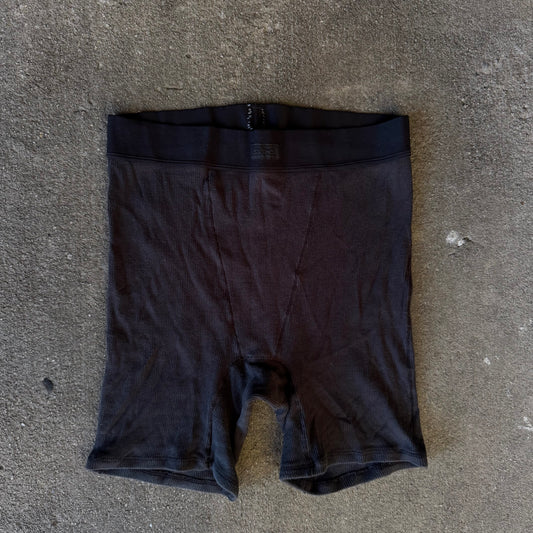 Skims Cotton Rib Boxer Soot