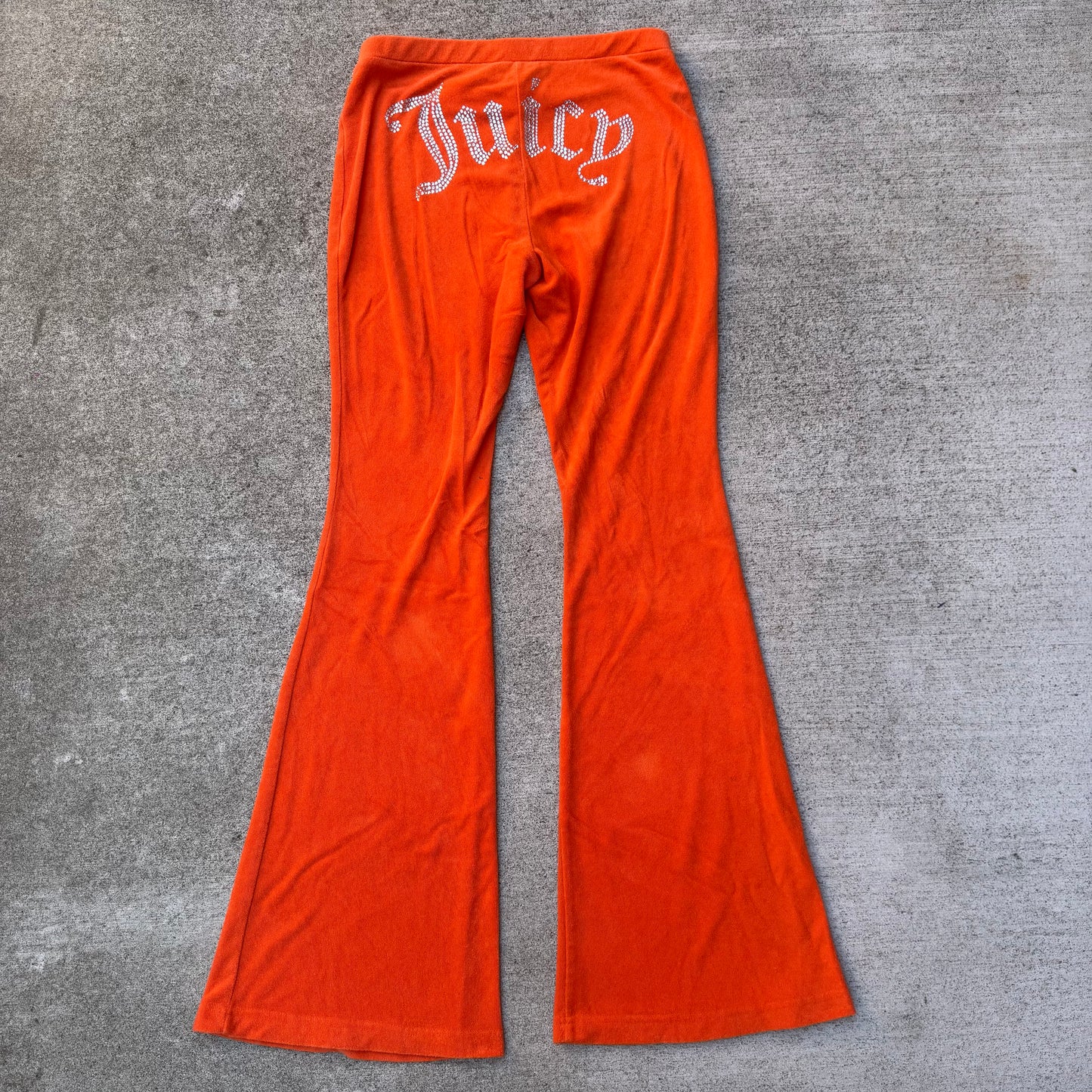 Y2K Juicy Couture Rhinestone Terrycloth Flared Pants