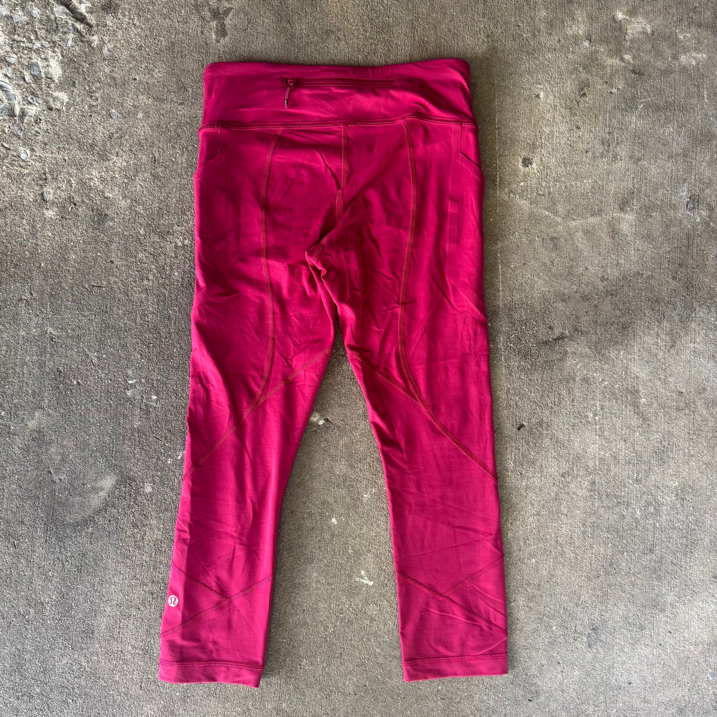 Lululemon Pace Rival Crop Leggings Berry Rumble