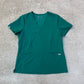 Hunter Green Figs Casma Three-Pocket Scrub Top