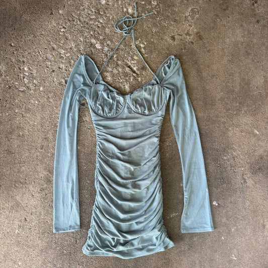 Garage Ariana Long Sleeve Mesh Dress
