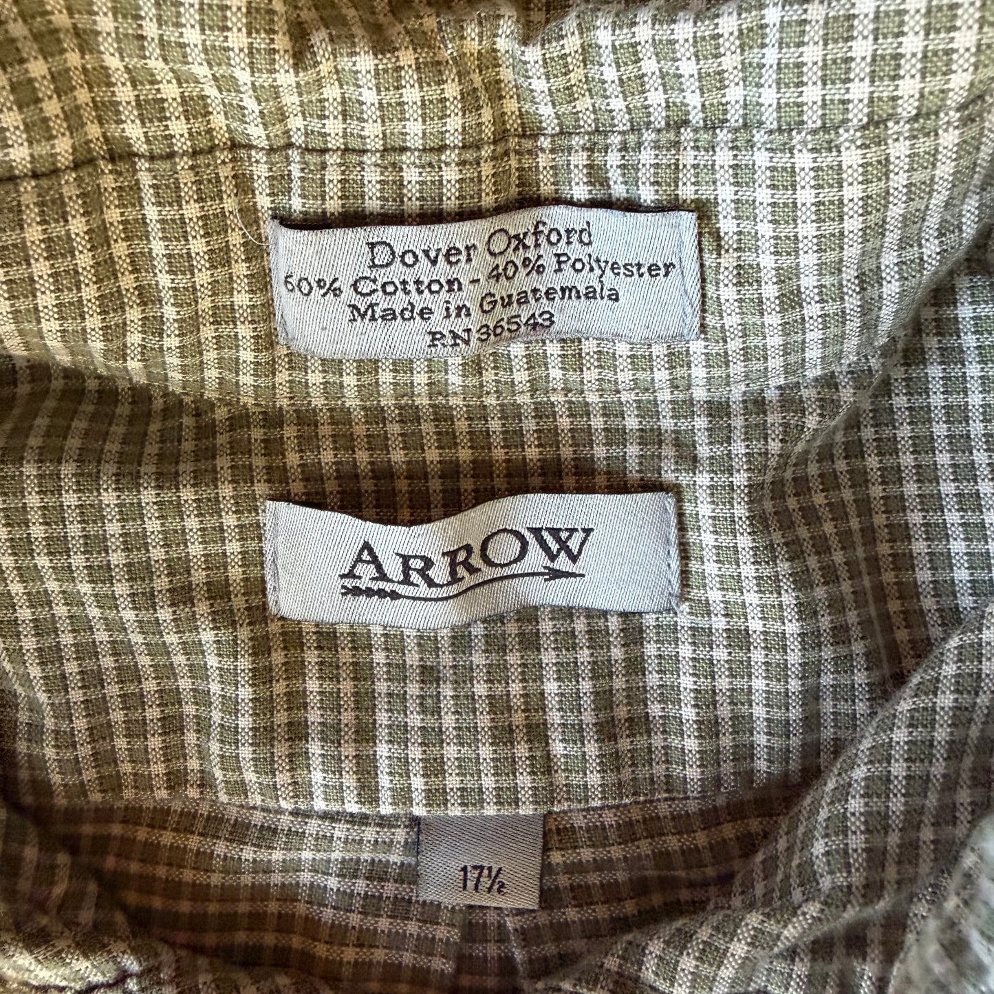 Green Checkered Button Down Shirt