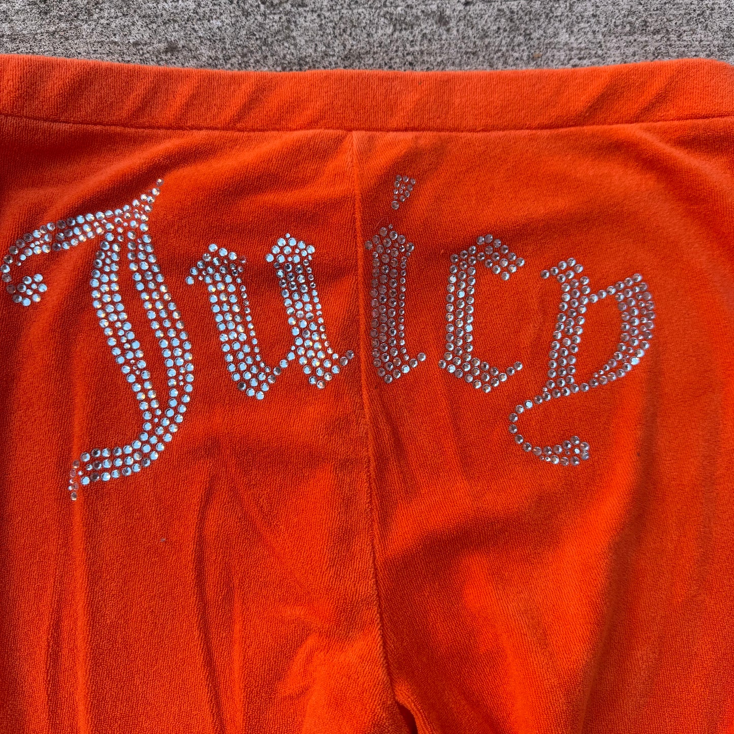 Y2K Juicy Couture Rhinestone Terrycloth Flared Pants