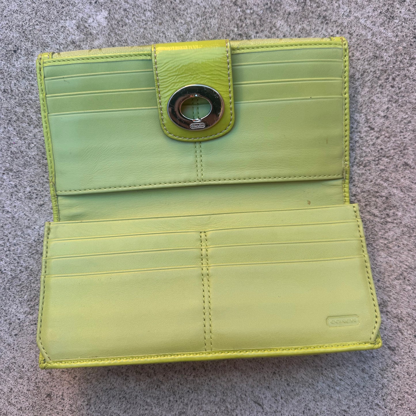 Vintage Coach Signature Turnlock Wallet