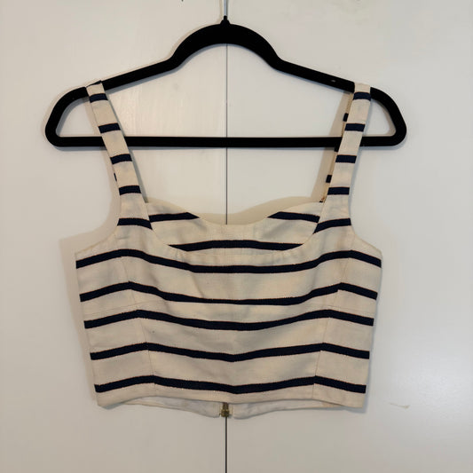 Veronica Beard Gina Striped Bustier Top
