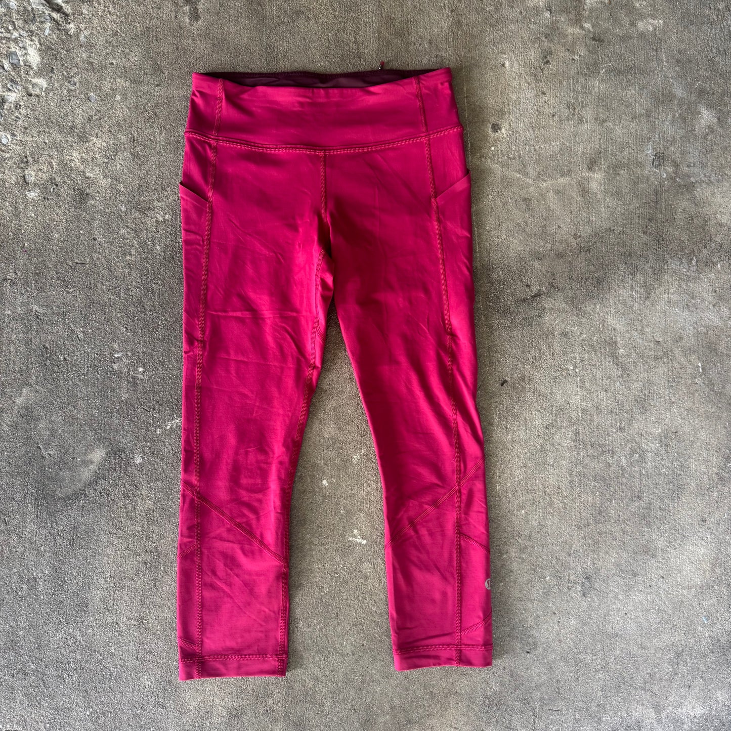 Lululemon Pace Rival Crop Leggings Berry Rumble