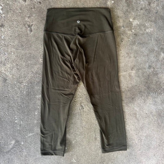 Army Green Lululemon Align Crop Leggings
