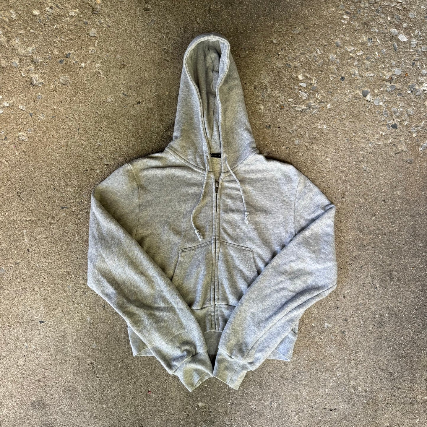 Brandy Melville Cropped Zip Up Hoodie