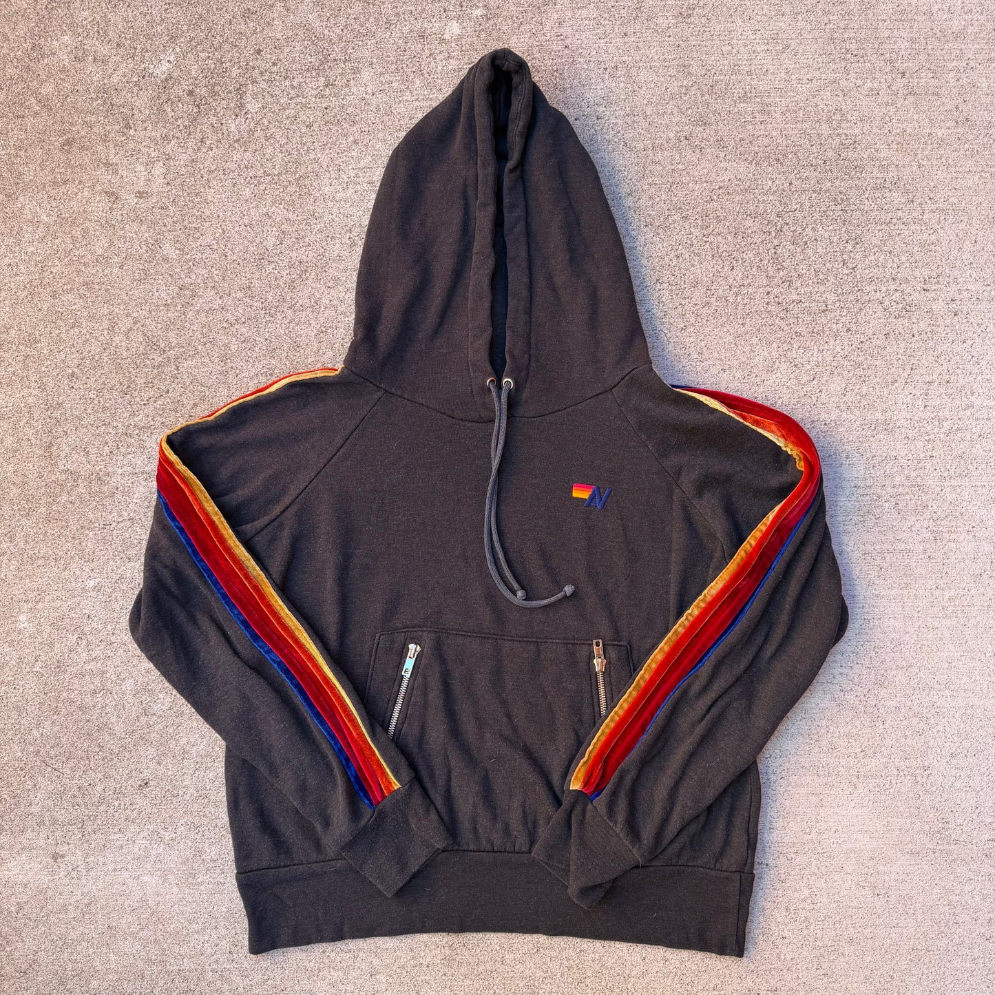 Aviator Nation Velvet 5 Stripe Hoodie