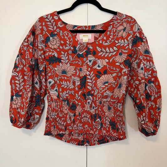 Maeve Odette Smocked Blouse