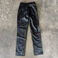 White Fox Leather Pants