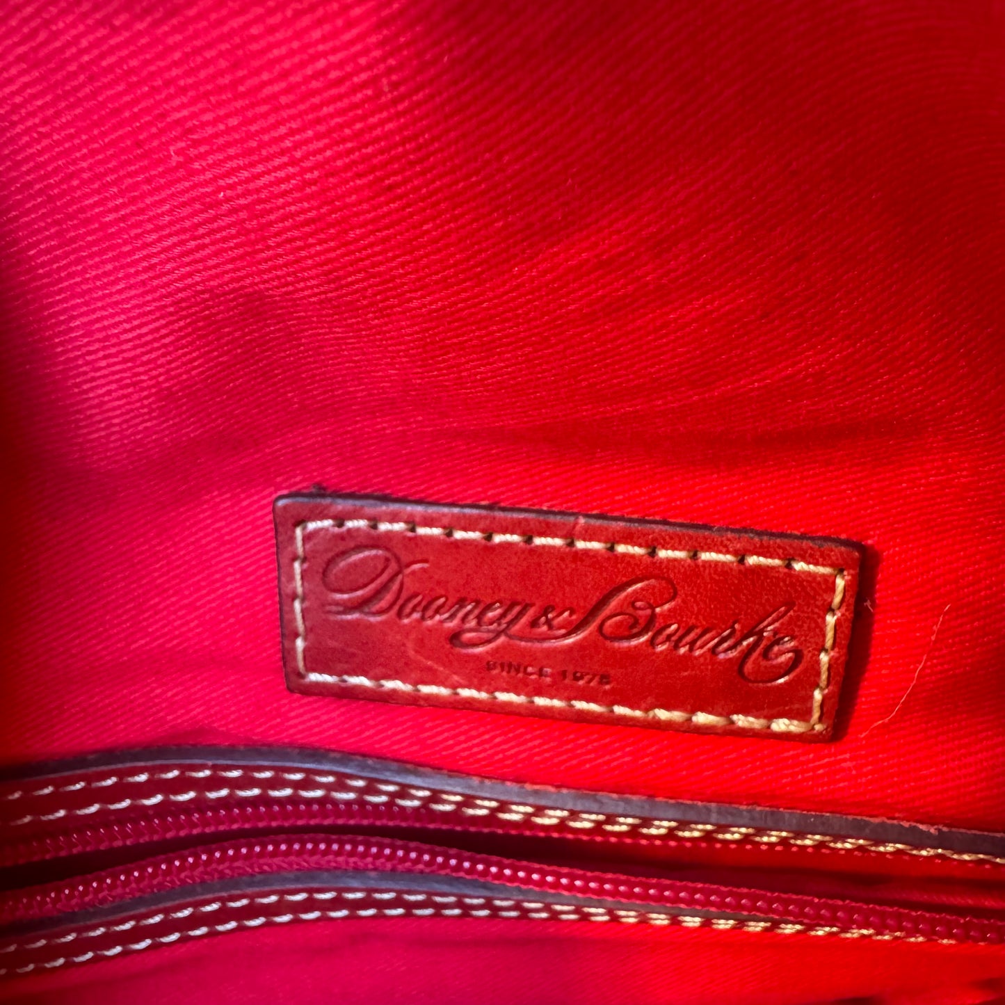 Dooney and Bourke Vintage Monogram Canvas Tassle Shoulder Bag and Wallet