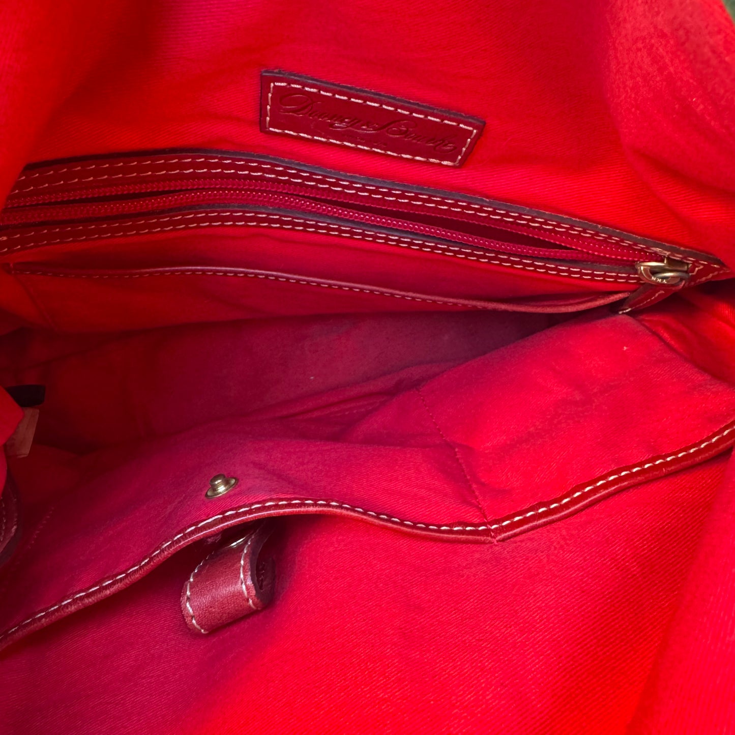 Dooney and Bourke Vintage Monogram Canvas Tassle Shoulder Bag and Wallet