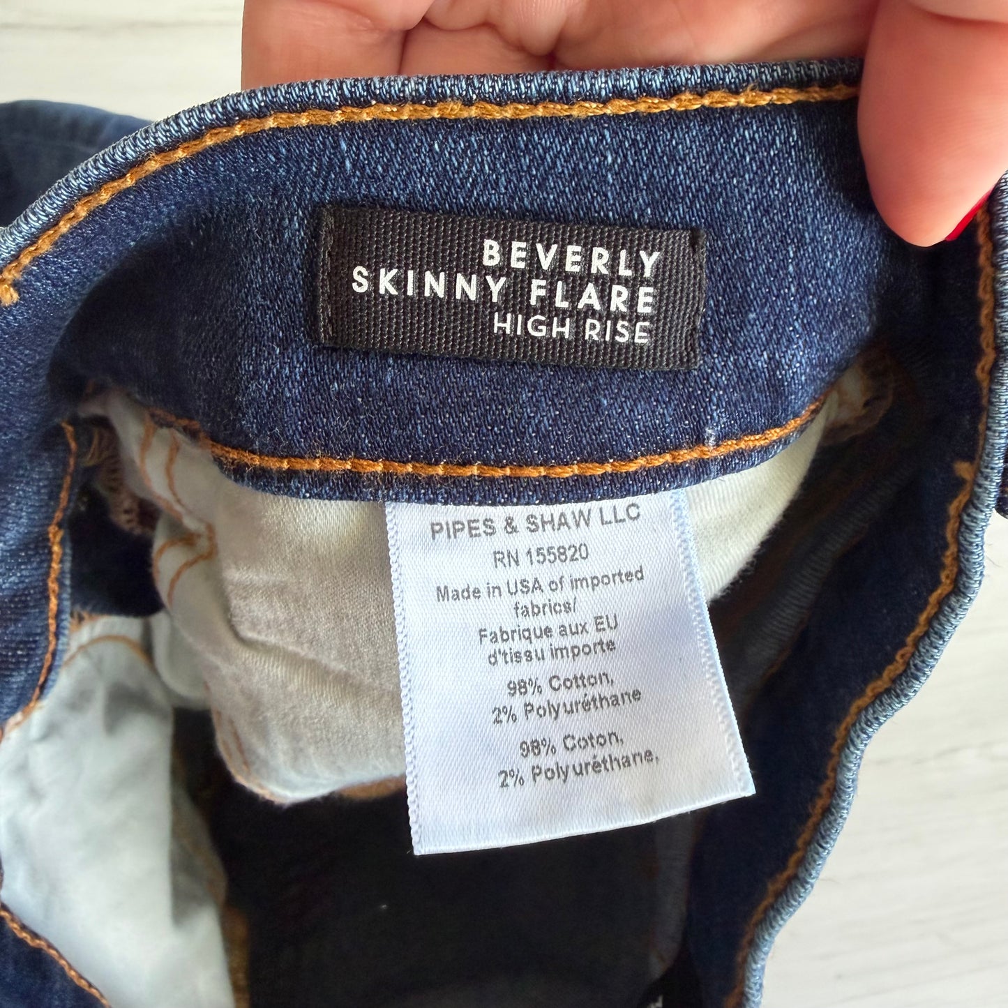 Veronica Beard Beverly Skinny Flare High Rise Jeans