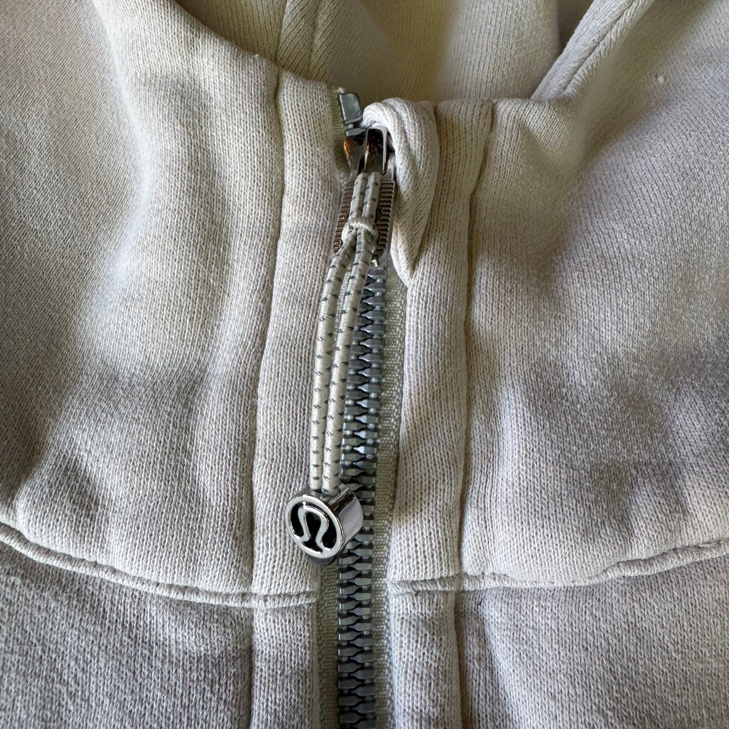 Cream Lululemon Scuba Oversized Half Zip Hoodie