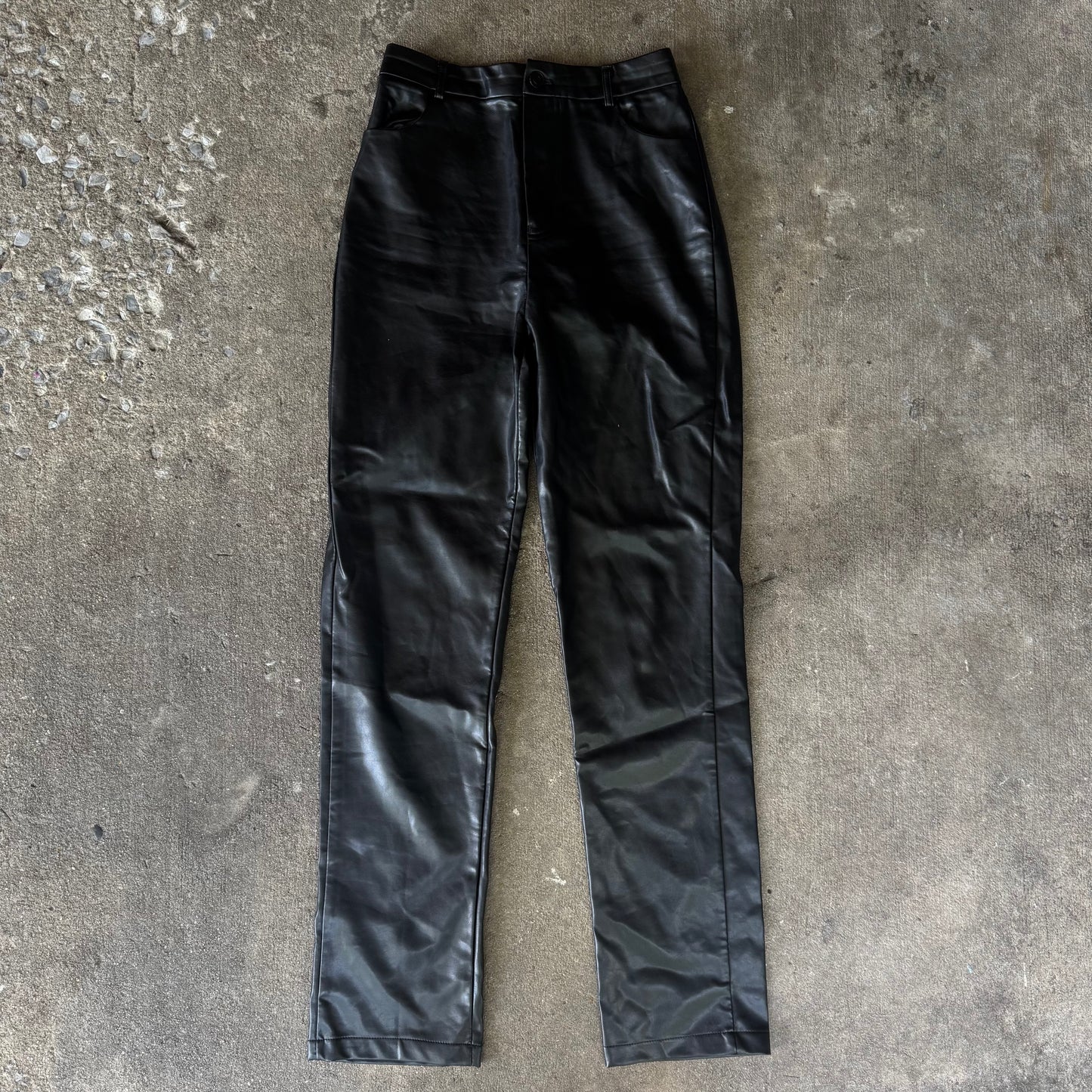 White Fox Leather Pants